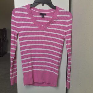 Tommy Hilfiger Pink Cable Knit Striped Sweater Size s/p